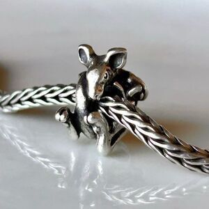 TROLLBEADS Kangaroo w Joey Silver Bead LAA 925S World Tour Australia, Preloved